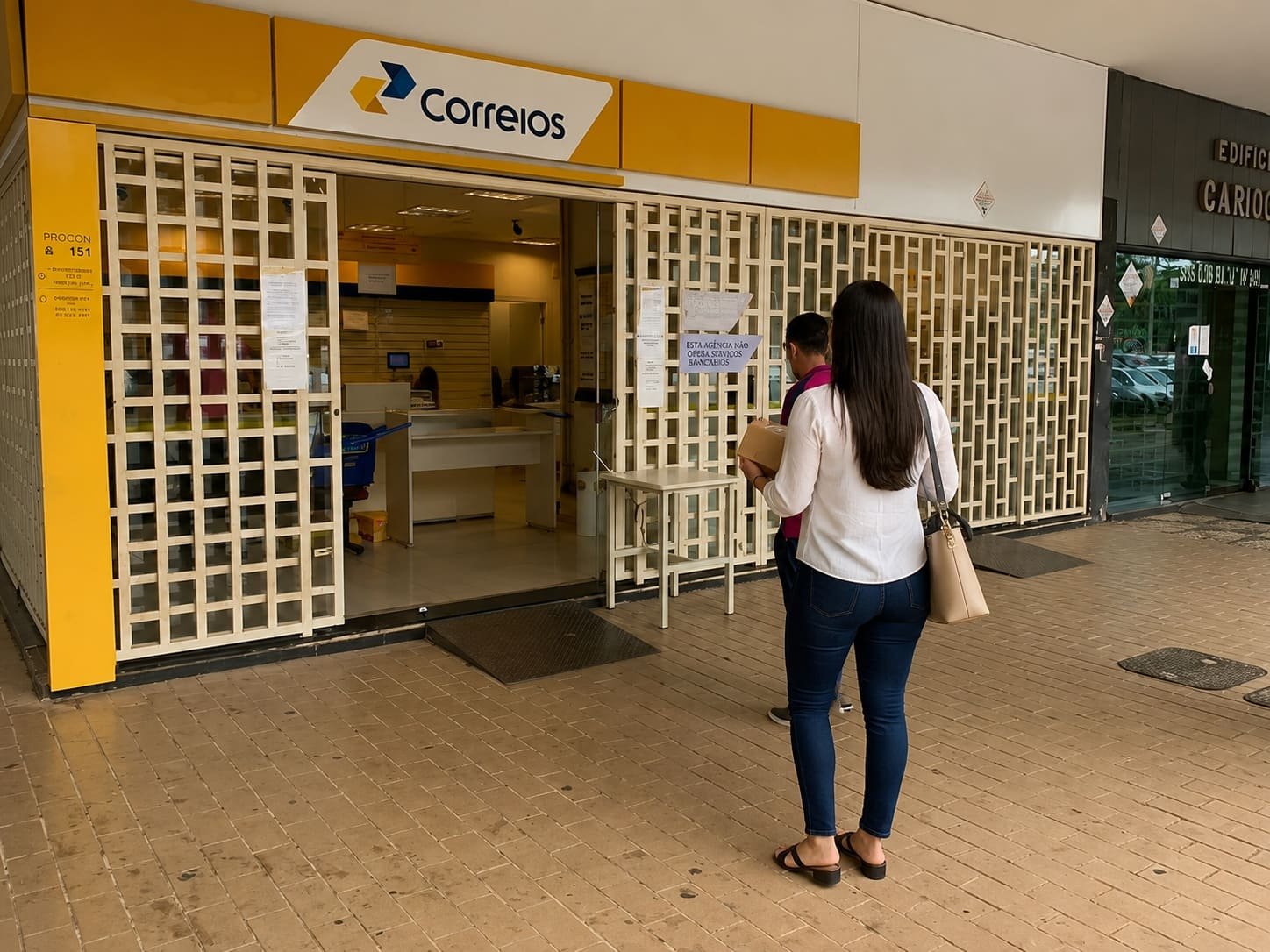 Envio da peça nos Correios