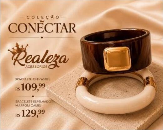 Bracelete Espelhado Marrom Camel